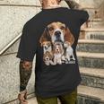 I Love My Beagle Dog Themed Beagle Lover Men's T-shirt Back Print Gifts for Him