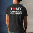 I Love My Cougar Girlfriend Valentin Day For Girlfriend Men's T-shirt Back Print Gifts for Him