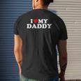 I Love My Daddy Red Heart Mens Back Print T-shirt Gifts for Him