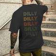 Love Heart Dilly Grunge Vintage Style Black Dilly Men's T-shirt Back Print Gifts for Him
