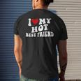 I Love My Hot Best Friend Bff I Heart My Best Friend Men's T-shirt Back Print Gifts for Him