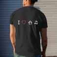 I Love House Music Tee Shirt Mens Back Print T-shirt Gifts for Him