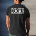 Lucas Personal Name Lucas Men's T-shirt Back Print Funny Gifts