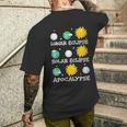 Lunar Eclipse Solar Eclipse 2024 And Apocalypse April 08 24 Men's T-shirt Back Print Gifts for Him