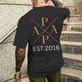 Lustiger Papa Est 2016 Papa Seit 2016 Papa 2016 T-Shirt mit Rückendruck Geschenke für Ihn