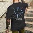 Lustiger Papa Est 2018 Papa Seit 2018 Papa Geburtsjahr 2018 T-Shirt mit Rückendruck Geschenke für Ihn