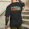 Magdeburg Skyline T-Shirt mit Rückendruck Geschenke für Ihn
