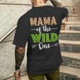 Mama Of The Wild One Zoo Animal 1St Birthday Safari Theme Men's T-shirt Back Print Gifts for Him