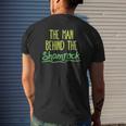 Man Behind The Shamrock St Patrick's Day Pregnancy Dad Mens Back Print T-shirt Gifts for Him