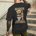 March 1984 40Th Birthday 2024 40 Years Of Being Awesome Men's T-shirt Back Print Gifts for Him