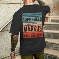 Markus First Name Lettering Boys T-Shirt mit Rückendruck Geschenke für Ihn