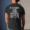 Matching Dad Father And Son Riding Partners For Life Mens Back Print T-shirt Gifts for Him