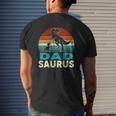 Matching Family Dadsaurusrex Dinosaur For Dad Papa Mens Back Print T-shirt Gifts for Him