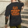Matching Family Orange Proud Dad Class Of 2024 Graduate Men's T-shirt Back Print Gifts for Him