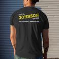 Matching Johnson Family Name Its A Johnson Thing Men's T-shirt Back Print Gifts for Him