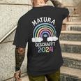 Matura Geschafft 2024 T-Shirt mit Rückendruck Geschenke für Ihn