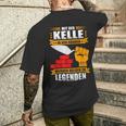 Maurer-Helden Kurzärmliges Herren-T-Kurzärmliges Herren-T-Shirt Mit Der Kelle in Den Händen für Herren Geschenke für Ihn