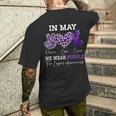 In May We Wear Purple Lupus Awareness Ribbon Purple Lupus Men's T-shirt Back Print Gifts for Him
