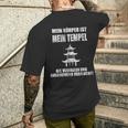 Mein Körper Ist Mein Temple Alt Ferrucht T-Shirt mit Rückendruck Geschenke für Ihn