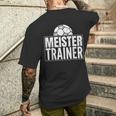 Meister Trainer Fußballtrainer Aus Leidenschaft T-Shirt mit Rückendruck Geschenke für Ihn