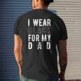 Melanoma Dad Black Ribbon Skin Cancer Awareness Mens Back Print T-shirt Gifts for Him