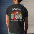 Mele Kalikimaka Retro Christmas Santa Shaka Hawaii V2 Mens Back Print T-shirt Gifts for Him