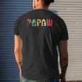 Men Vintage Hunting Papaw Father's Day Grandpa Mens Back Print T-shirt Gifts for Him