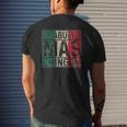 Mens Abuelo Mas Chingon Grandpa Mexican Flag Fathers Day Mens Back Print T-shirt Gifts for Him
