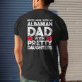 Mens Albanian Dad With Pretty Daughters Mens Back Print T-shirt Gifts for Him
