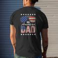 Mens All American Dad 4Th Of July Father's Day Rugged Grunge Style Mens Back Print T-shirt Gifts for Him