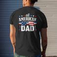 Mens All American Dad 4Th Of July Usa Family Matching Outfit Mens Back Print T-shirt Gifts for Him