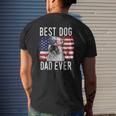 Mens American Flag Best Dog Dad Ever Soft Coated Wheaten Terrier Mens Back Print T-shirt Gifts for Him