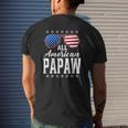 Mens All American Papaw 4Th Of Julyfathers Day Papaw Mens Back Print T-shirt Gifts for Him