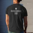 Mens Australian Shepherd And Poodle Mix Aussiedoodle Dad Mens Back Print T-shirt Gifts for Him