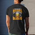Mens Beer Beard Drinking Beer And Growing Beards 2 Mens Back Print T-shirt Gifts for Him