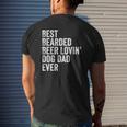 Mens Best Bearded Beer Lovin' Dog Dad Mens Back Print T-shirt Gifts for Him