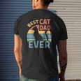 Mens Best Cat Dad Ever Mens Back Print T-shirt Gifts for Him