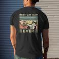 Mens Best Cat Dad Ever Kitten Enthusiast Feline Lover Father Mens Back Print T-shirt Gifts for Him