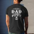 Mens Best Kind Of Dad Raises A Pilot Father's Day Mens Back Print T-shirt Gifts for Him
