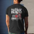 Mens Best Truckin Papa Ever Big Rig Trucker Father's Day Men Mens Back Print T-shirt Gifts for Him