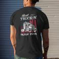 Mens Best Truckin Papaw Ever Big Rig Trucker Father's Day Mens Back Print T-shirt Gifts for Him