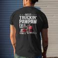 Mens Best Truckin Pawpaw Ever Big Rig Trucker Father's Day Mens Back Print T-shirt Gifts for Him