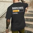 Men's Bierschiss Saufen Bier Malle Witz Saying Black T-Shirt mit Rückendruck Geschenke für Ihn