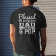 Mens Blessed To Be Called G Pop Vintage G Pop Father's Day Mens Back Print T-shirt Gifts for Him