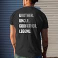 Mens Brother Uncle Godfather Legend Mens Back Print T-shirt Gifts for Him
