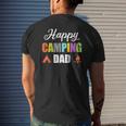 Mens Campfire Tent Camper Dad Father Happy Camping Mens Back Print T-shirt Gifts for Him