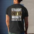Mens Cheer Dad Straight Outta Money Cheerleader Mens Back Print T-shirt Gifts for Him