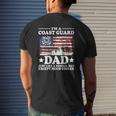 Mens Coast Guard Dad American Flag Military Family Mens Back Print T-shirt Gifts for Him