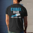 Mens Corgi Dad Dog Hair Beagle Mens Back Print T-shirt Gifts for Him