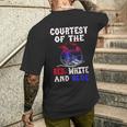 Men's Courtesy Red White And Blue Men's T-shirt Back Print Gifts for Him